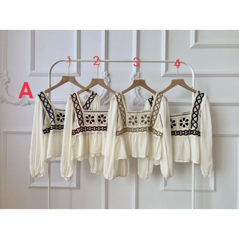 VN IMPORT TOP MILANA CROP TOP KOREA IMPORT  BLOUSE KOREA STYLE PREMIUM