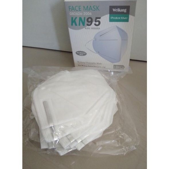 masker kn95 5ply 1box isi 10 pcs kawat luar