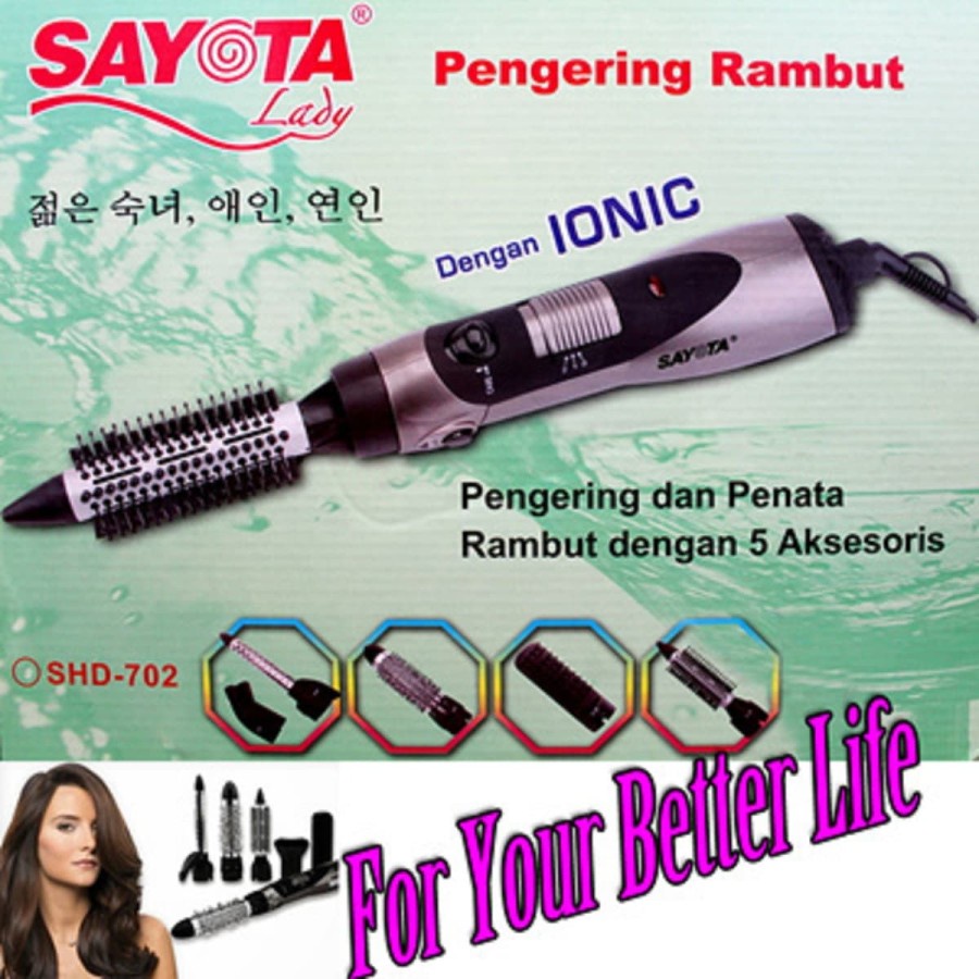 Pengering Rambut Hair Dryer Sayota SHD 702 Kuru Kuru 5in 1 Terlengkap-original