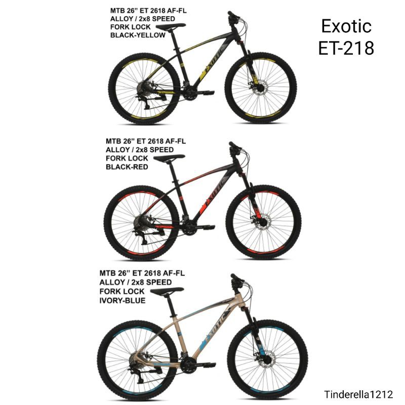 Sepeda Gunung / MTB 26" Exotic ET-2618 AF FL