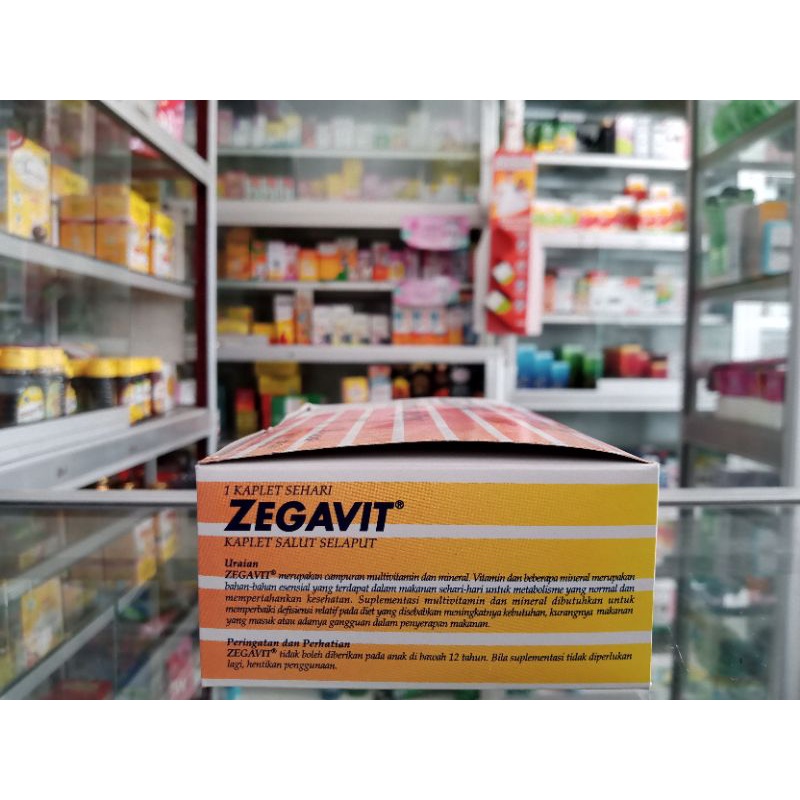 ZEGAVIT 1 STRIP @6 KAPLET | Suplemen Multivitamin &amp; Zink (KEMASAN BARU)