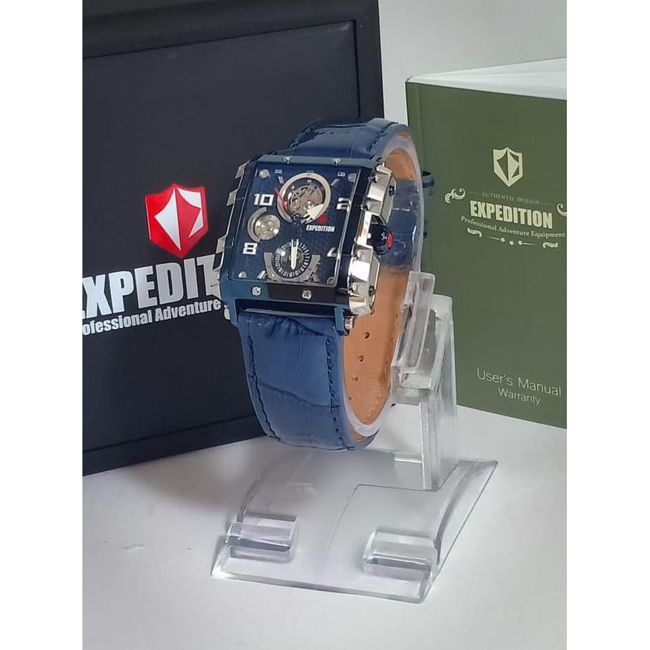 Kualitas Terbaik JAM TANGAN EXPEDITION 6757 WANITA SILVER BLUE LEATHER BLUE ORIGINAL PROMO