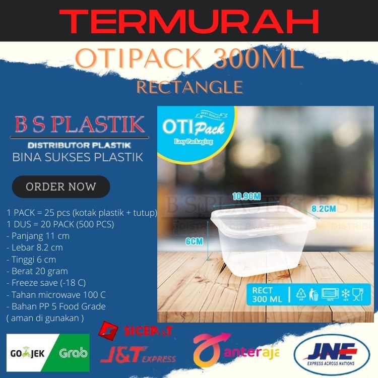 300ml Thinwall / 300ml Kotak Makan /Food Container/Kotak Makan-OTIPACK