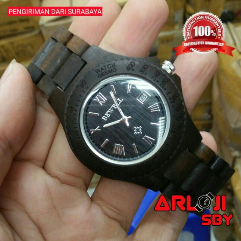 [ COD -ORIGINAL ] Jam tangan kayu BEWELL analog pria original /FULL KAYU