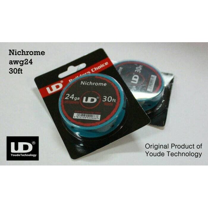 Ni80 UD NICHROME 24 ga UD 30ft AWG 24awg coil kawat UD