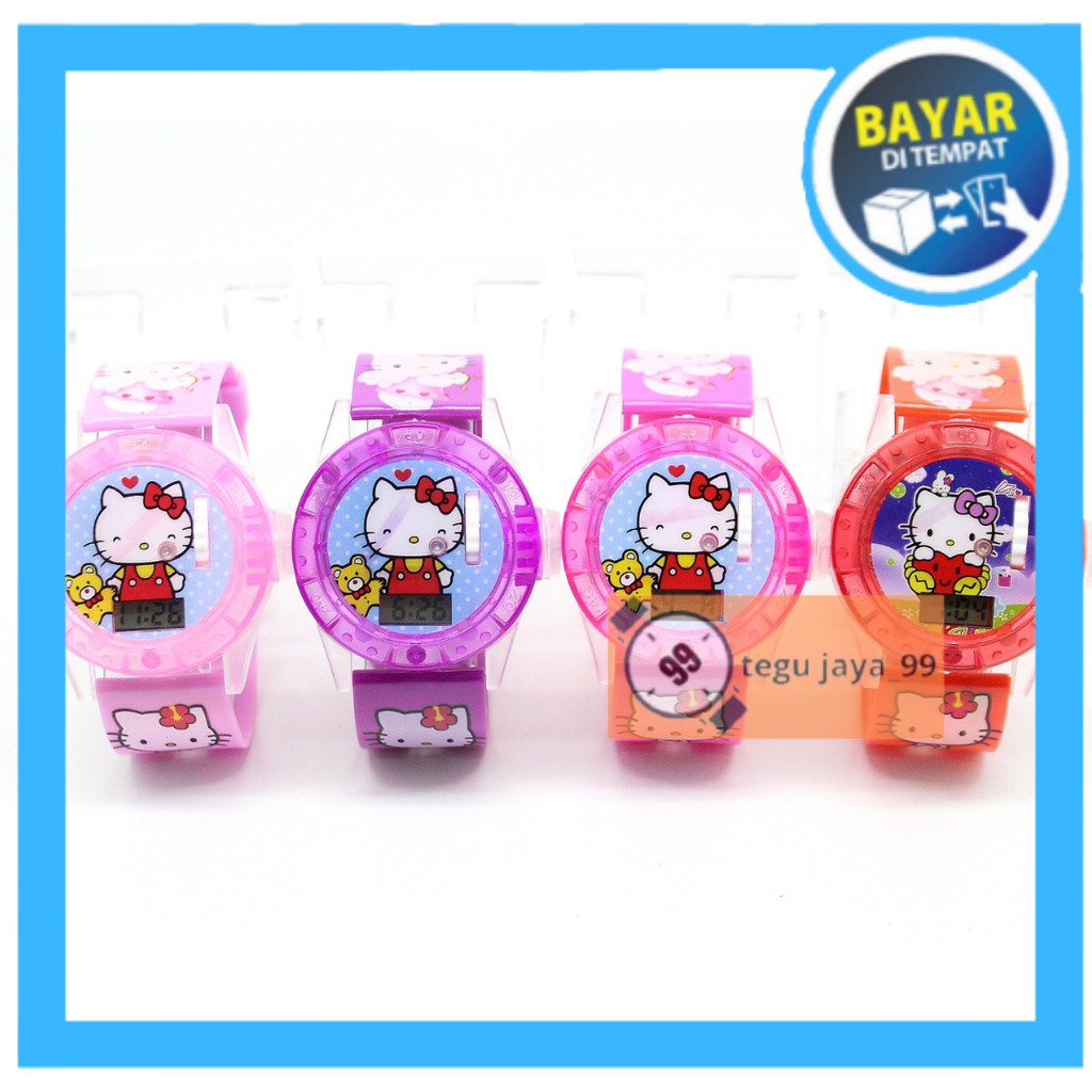 JAM TANGAN ANAK PEREMPUAN LASER MELODI PROJEKTOR KARAKTER KARTUN MURAH GROSIR