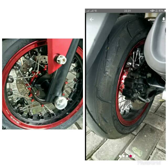 Sepaket Velg Delkevic tromol Nui Yamaha NMAX N-MAX OLD - Paketan Velg Jari Jari Delkevic NMAX N-MAX OLD