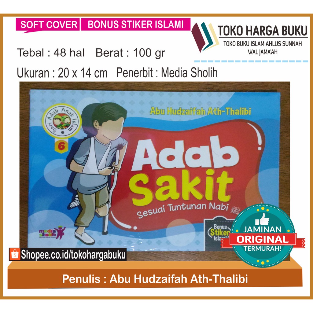 Foto Adab Sakit Sesuai Tuntunan Nabi - Penerbit Media Shalih