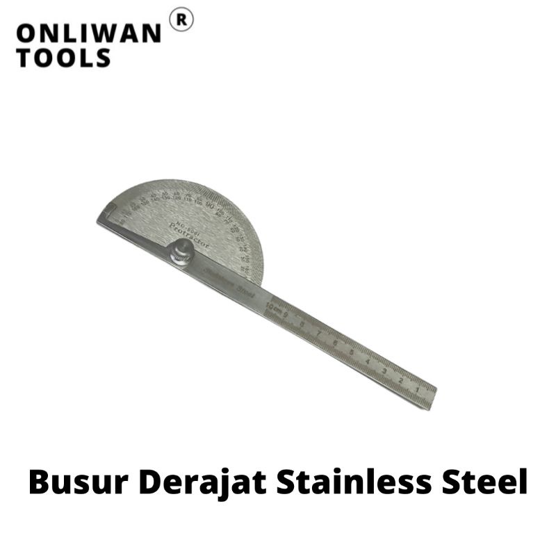 

Busur Derajat / Stainless Steel Protractor Onliwan / Sellery 54-700 / Toyoda