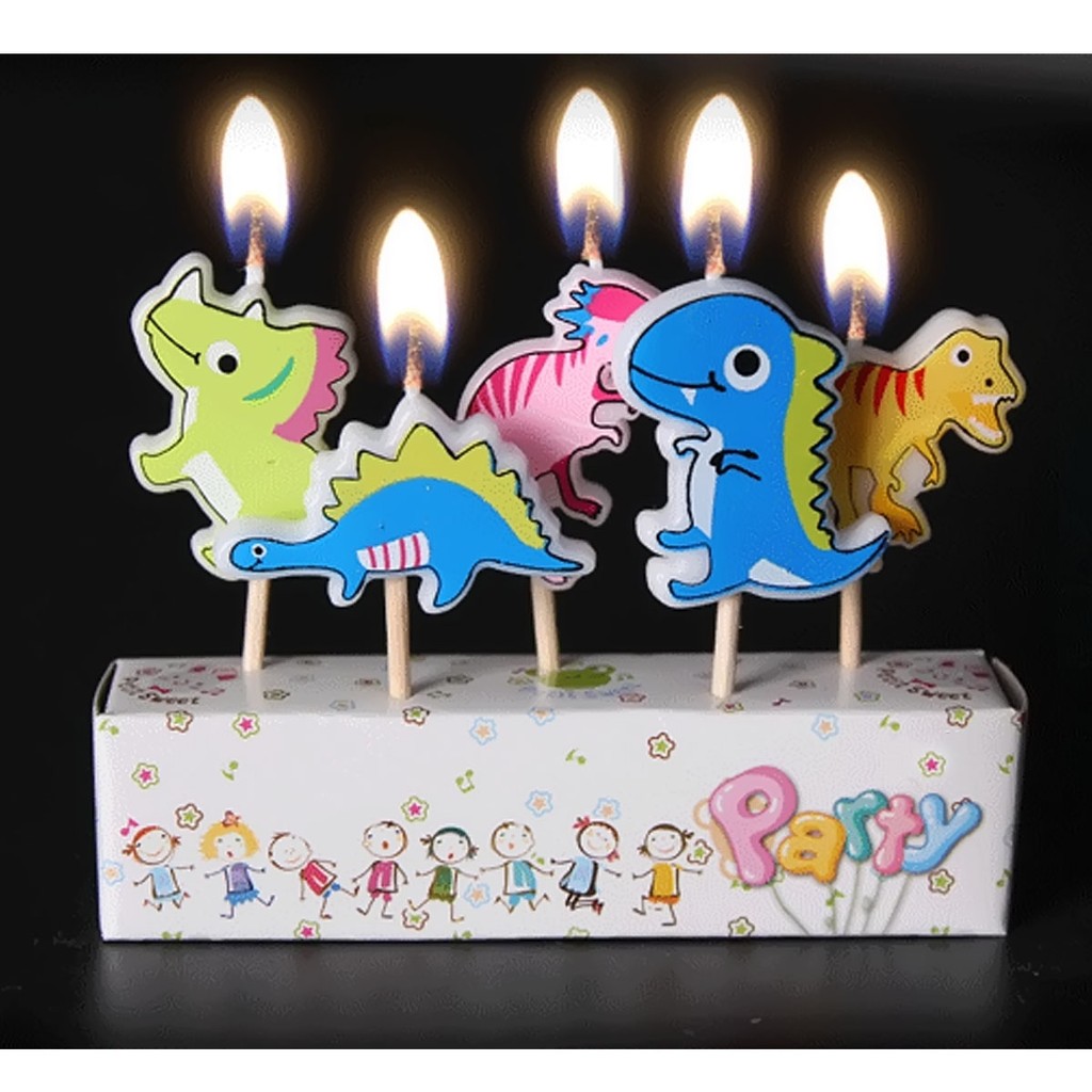 5pcs Lilin Paraffin Motif Kartun Dengan Stik Kayu Untuk Dekorasi Kue Ulang Tahun Anak Shopee Indonesia