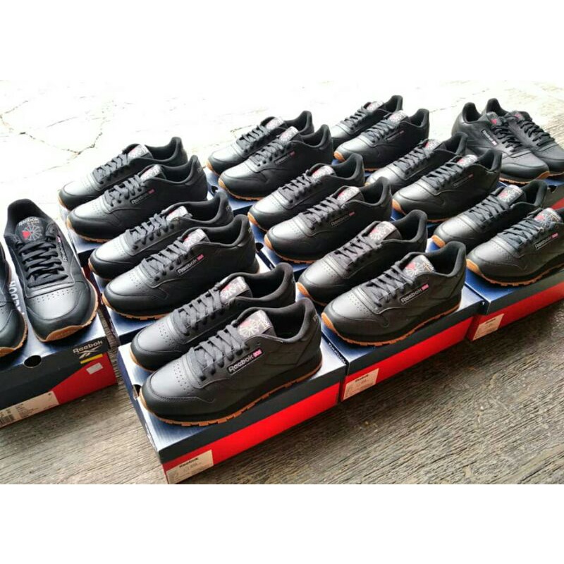 Sepatu Reebok Original Classic Leather Black Gum Male/Female