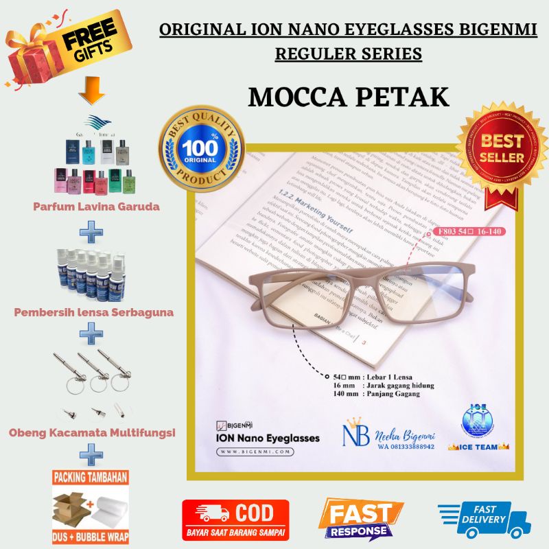 [TERLARIS] KACAMATA BIGENMI ION NANO PREMIUM 8 "MOCCA"