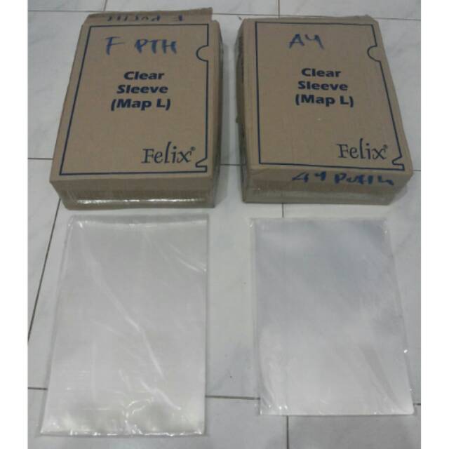 

Map L / Clear Sleeve Felix Plastik Putih Bening A4 / F4