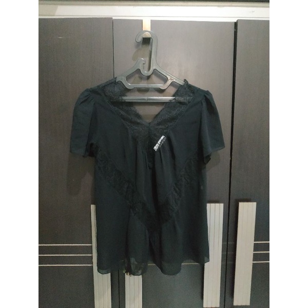 baju Hitam renda transparent