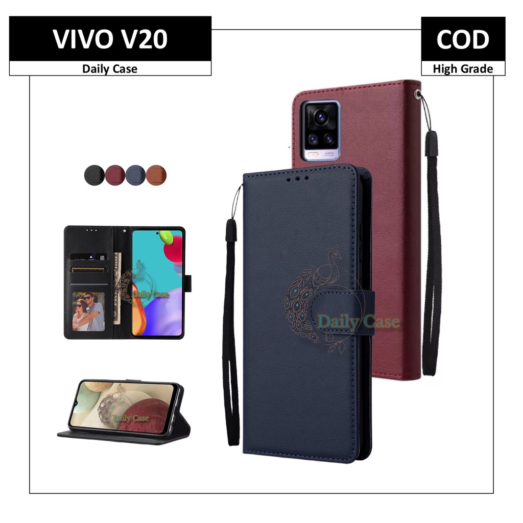 Case VIVO V20 | V20 SE Flip Casing Kulit Kesing Pelindung HP