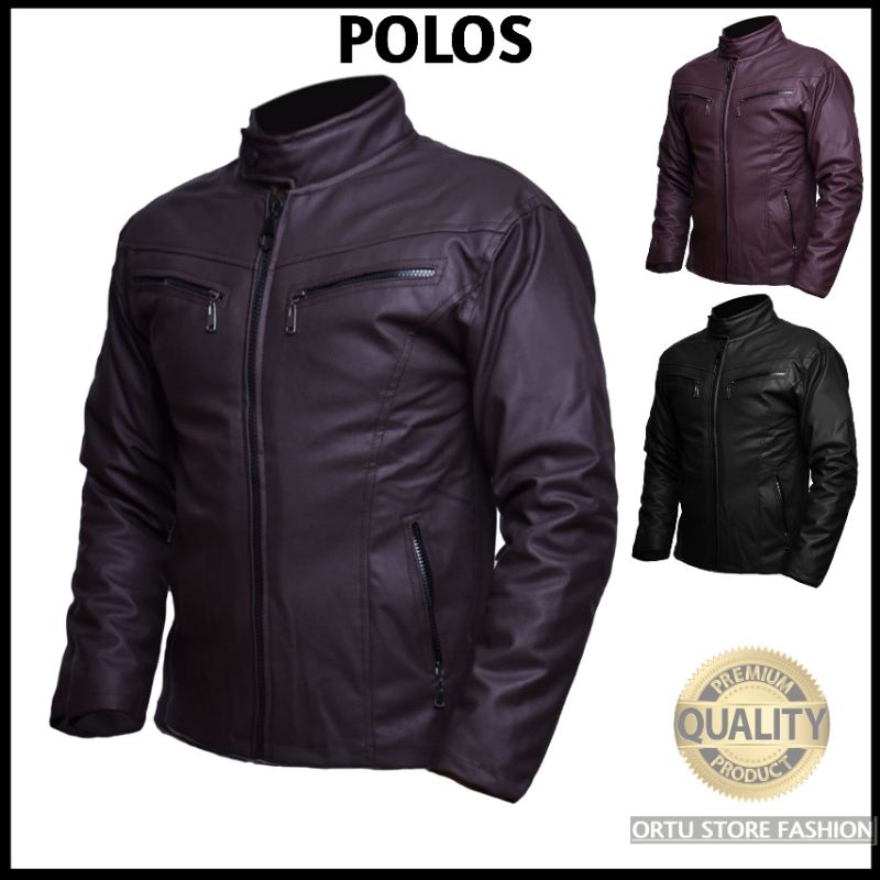 JAKET KULIT POLOS PRIA BIKERS BKR006 | JAKET TOURING | JAKET SEMI KULIT DISTRO BANKERS BANDUNG Jaket Motor Pria Anti air dan Anti Angin Waterproof Murah Keren
