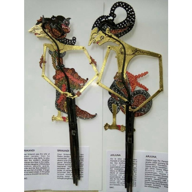 Jual Miniatur Wayang Kulit Arjuna Srikandi Murah Shopee Indonesia