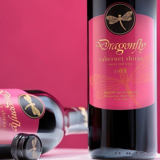 Wine Dragonfly Cabernet Shiraz Sweet Red 750Ml Hatten red wine Hatten dragonfly sweet wine