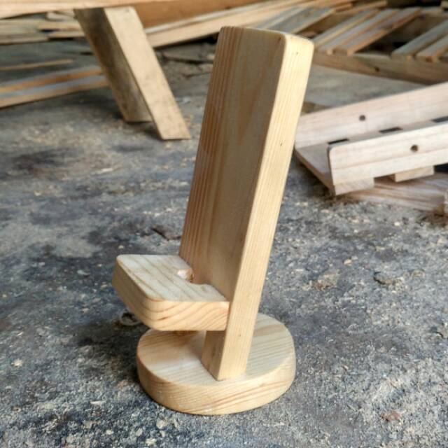 Stand hp kayu jati belanda