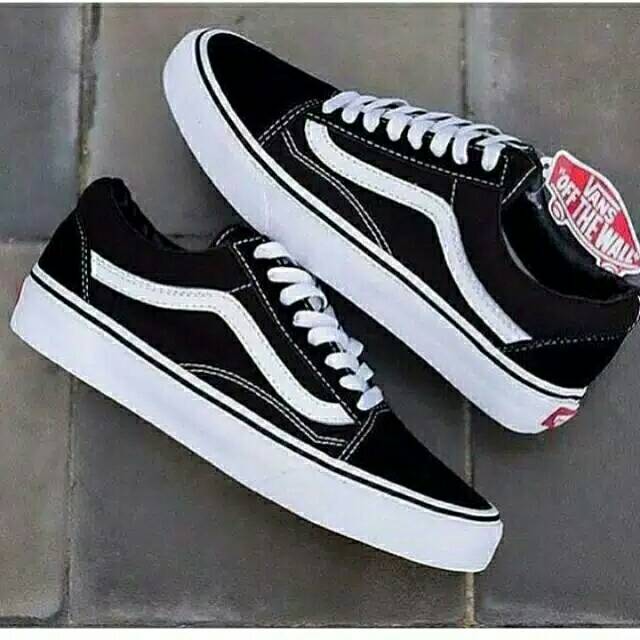 Men's Shoe: Sepatu Vans Old Skool White Maroon Premium