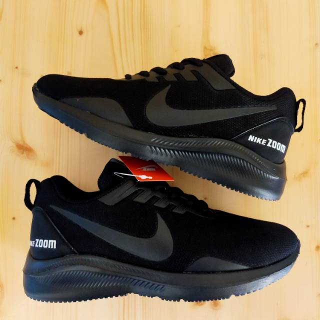 SEPATU SKOLAH HITAM POLOS NIKE ZOOM PRIA WANITA MODEL - ANAMEX-2