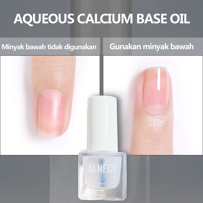 ALNECE Cat Kuku Muslim Halal Cat Kuku Dasar Transparan Peel-off Dapat Digunakan untuk Shalat  8ml