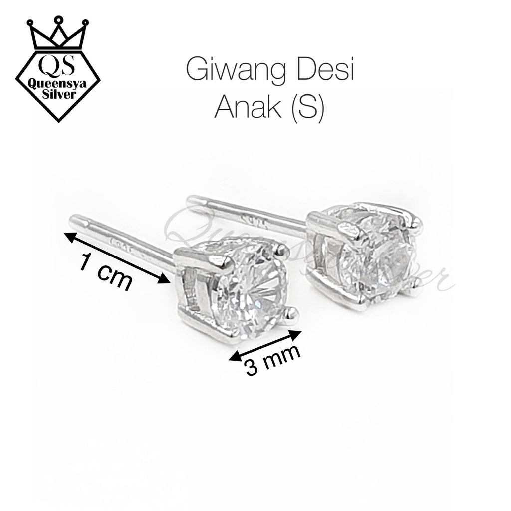 ANTING PERAK ASLI SILVER 925 || LAPIS EMAS PUTIH || ANTING GIWANG TUSUK DESI || BEST QUALITY &amp; BEST SELLER || ANTI KARAT SELAMANYA