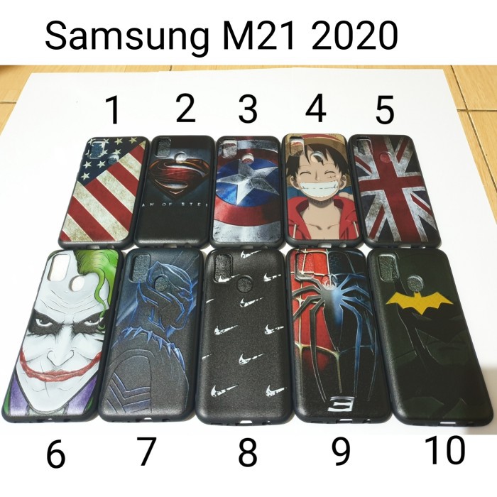 Case Soft Hitam Samsung M21 2020 Motif Superhero softCase Samsung M21