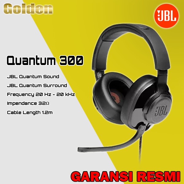 JBL Quantum 300 / Q300 Wired Over-Ear Gaming Headset Headphone Resmi