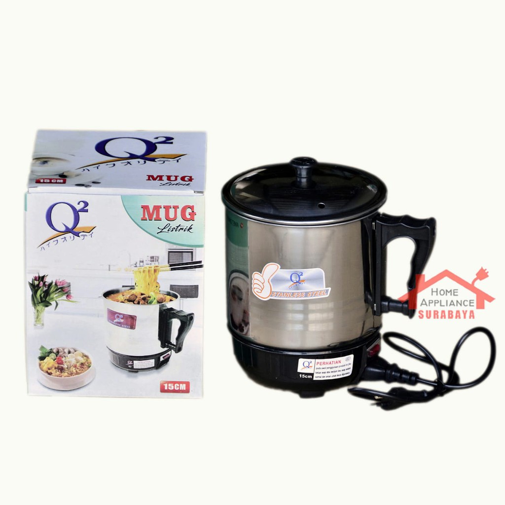 Mug Elektrik Kettle Listrik Teko Air Q2 15 CM Q2 8015