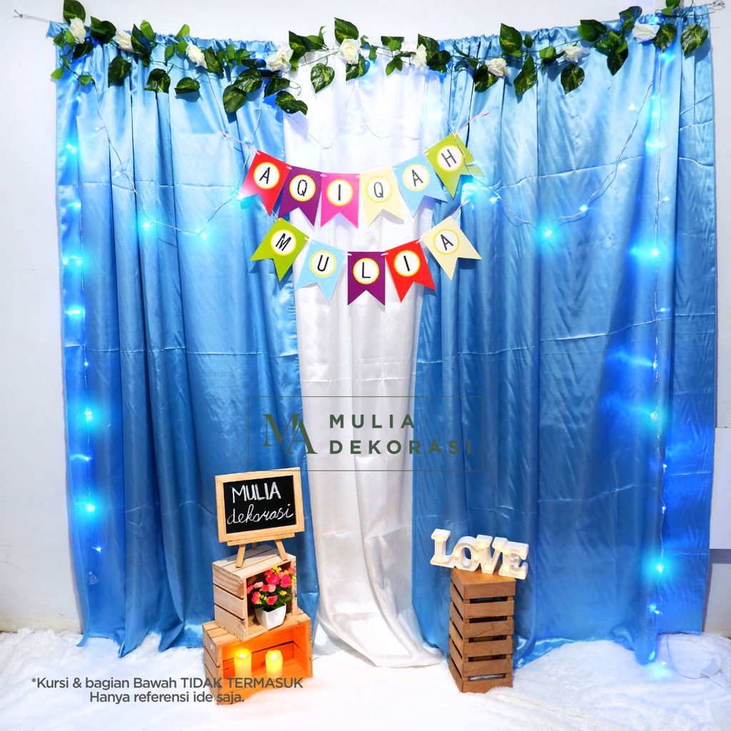 Dekorasi Aqiqah Khitan Backdrop Lamaran Nikahan Premium PhotoBooth DIY Akad Nikah Paket Mulia Satin