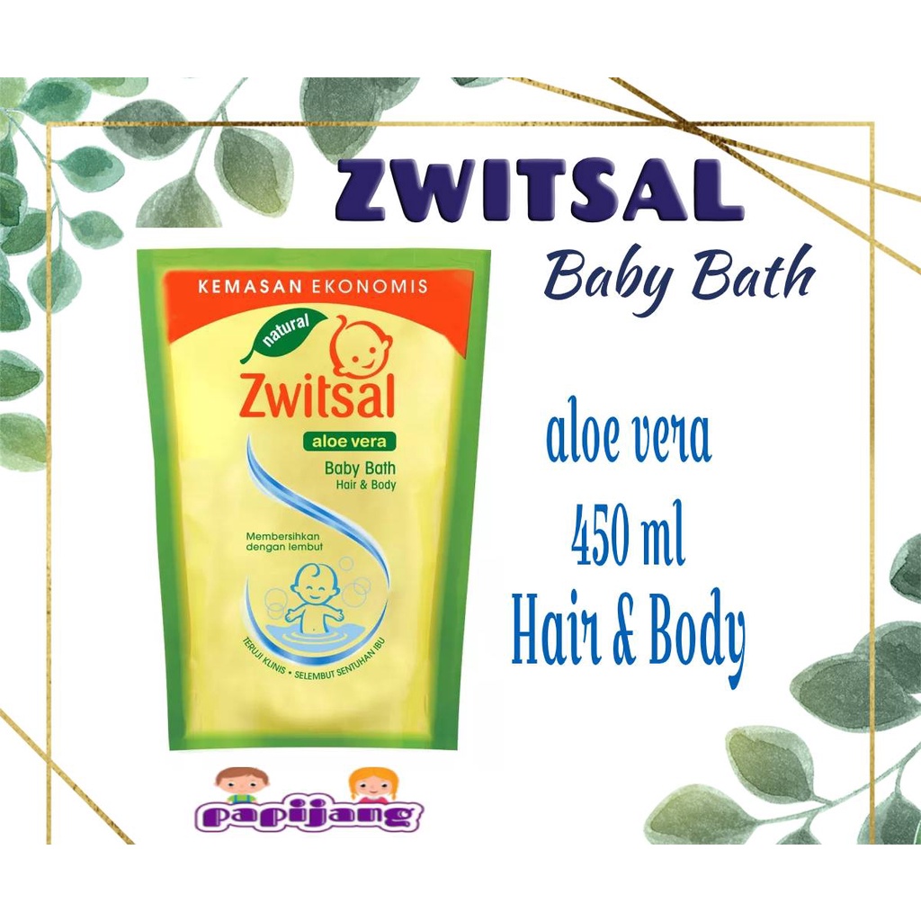 Zwitsal Baby Bath Hair &amp; Body Aloe Vera 450ml / 600ml