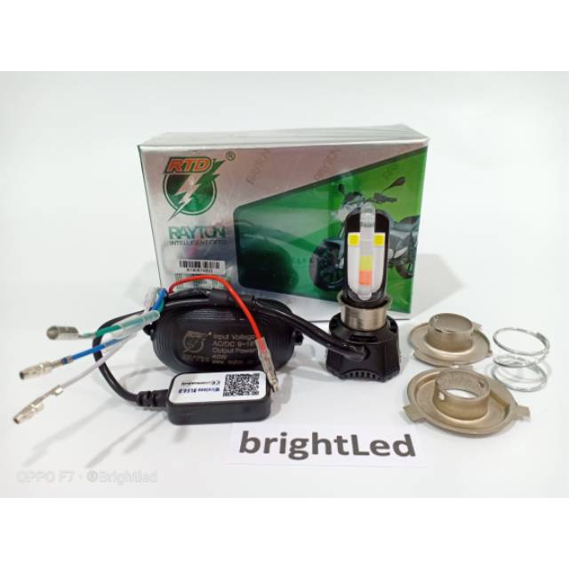 Lampu utama led rtd M02K Wireless control smartphone stel 4 sisi mata led h6 hs1 h4