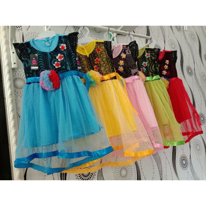 dres baju  anak perempuan brokat citra 1-2 th