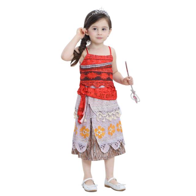 81003 DRESS MOANA /DRESS PRINCESS / KOSTUM MOANA / DRESS ANAK