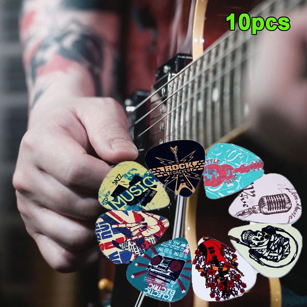 Nickolas1 Picks Gitar Motif Campur Gerakan Batuan Acoustic Electric Shrapnel