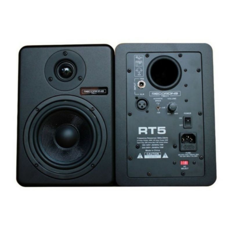 Recording Tech RT5 - Flat Studio Bi-Amplified Monitor Speaker