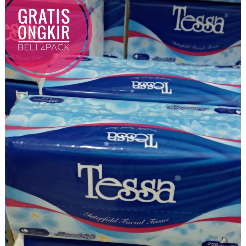 Tisu Tessa Natural Soft 2ply 250 sheet Tessa 250 Sheet