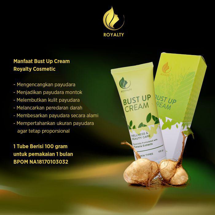 KRIM PEMBESAR PAYUDARA ALAMI TERUJI BPOM - ROYALTY BUST UP CREAM ORI