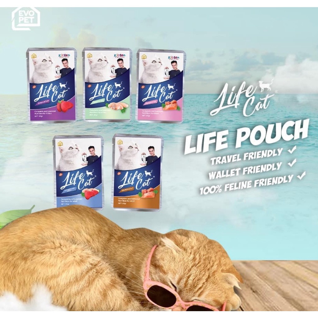 Life Cat Pouch 85gr Makanan Kucing Basah