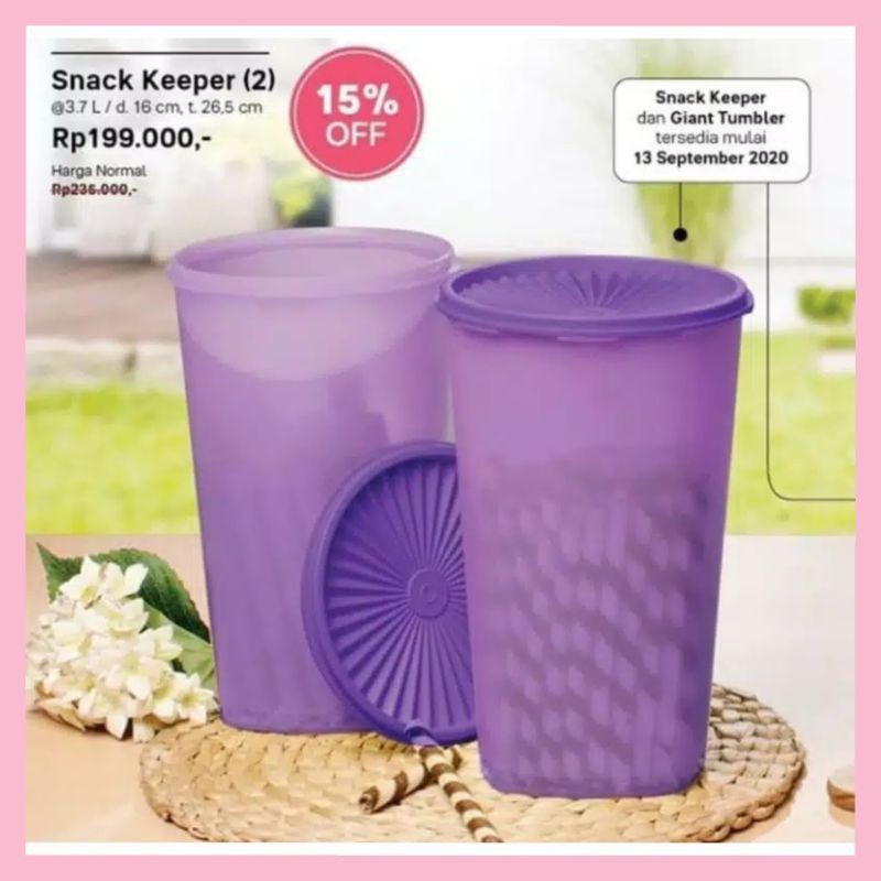 toples ungu besar tutup deco rapat 1 pcs tupperware promo