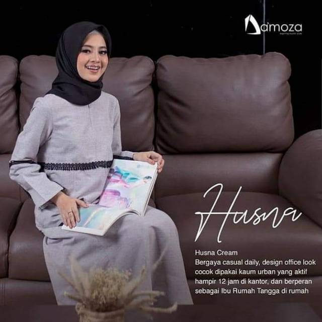 Gamis Husna Cream