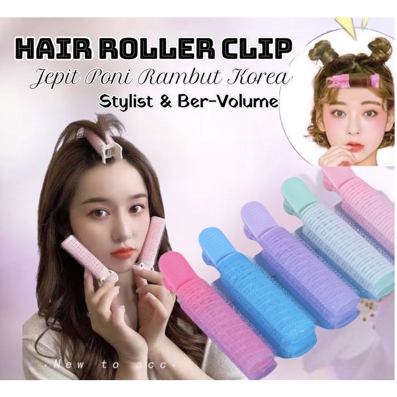 AZ Jepitan Roll Rambut Korea Klip Poni Kembang Jepit Blow Rambut Gelombang Alami PREMIUM