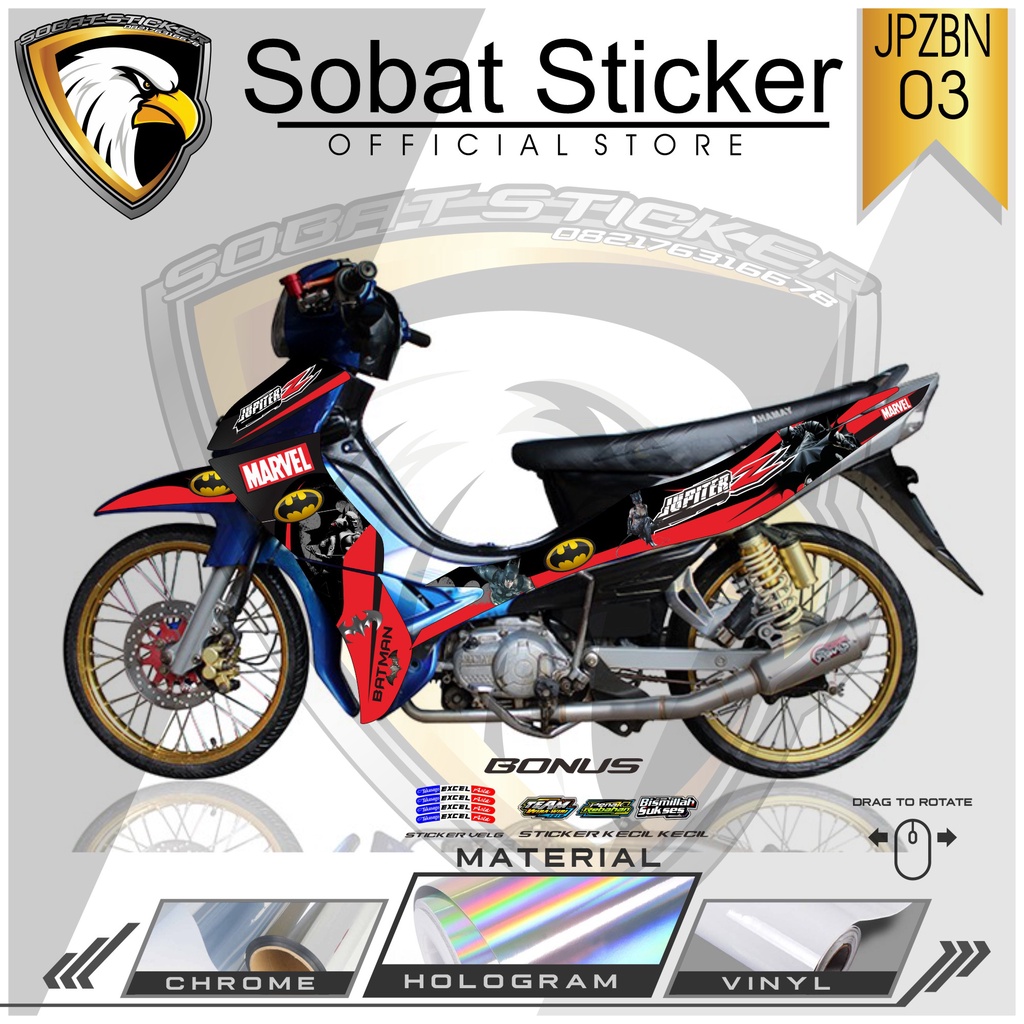 STRIPING JUPITER Z BURHAN - STRIPING HOLOGRAM YAMAHA JUPITER Z BURHAN 2006-2009 BATMAN