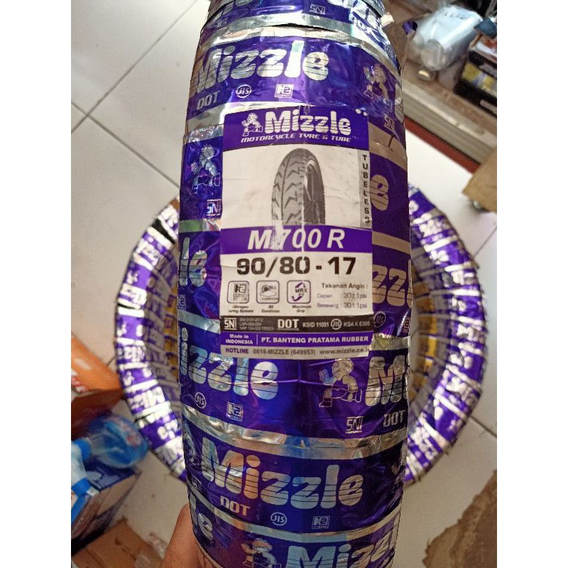 BAN TUBELESS MIZZLE M700 UKURAN 90 80 17 RING 17