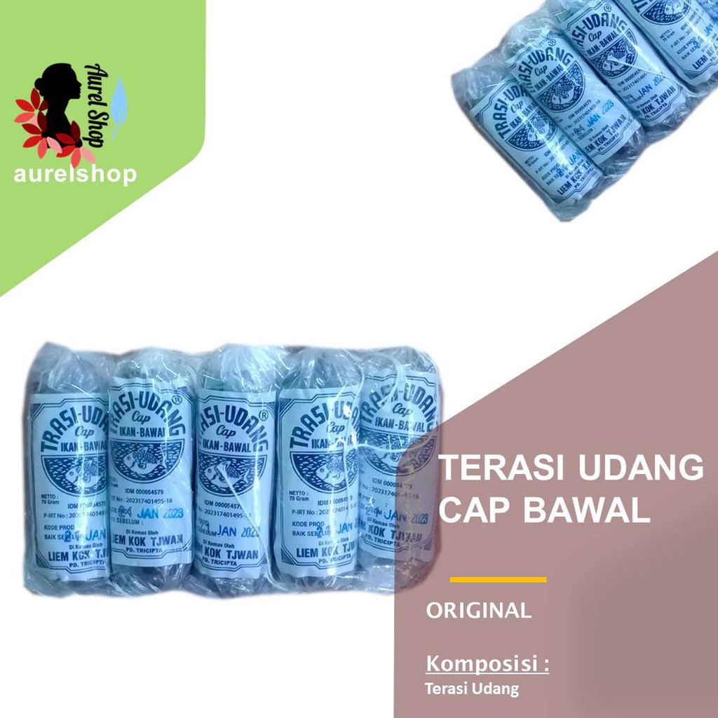 

CAP BAWAL Terasi kemasan 70 gram isi 5 pcs