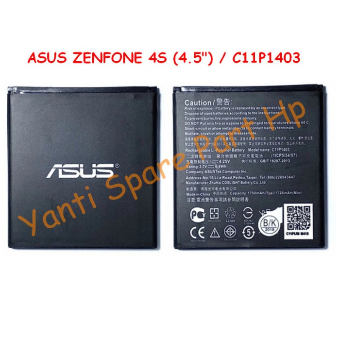 Baterai Asus Zenfone 4S A450CG C11P1403 Orignal New