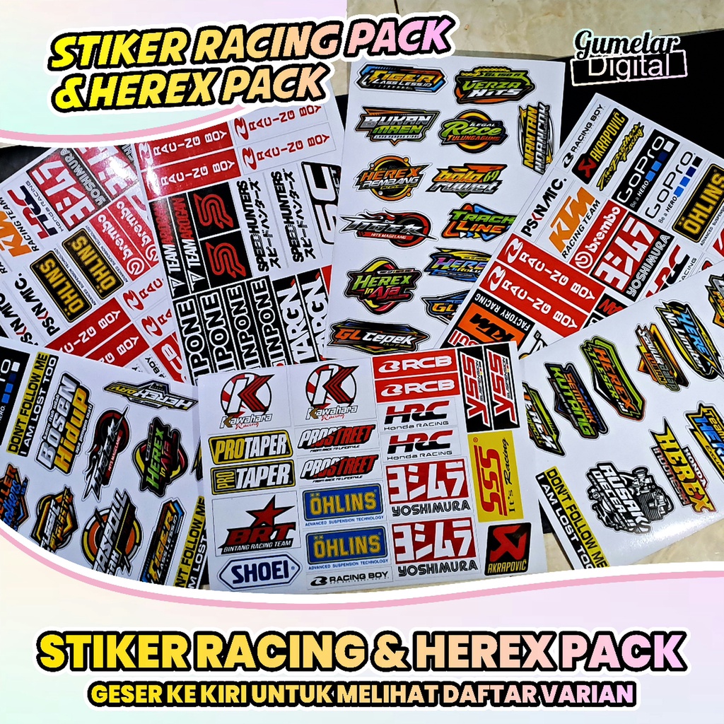 STIKER PACK RACING STIKER HEREX RCB GL CEPEK