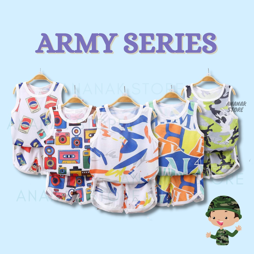 ANANAK - Baju bayi lengan pendek 0-4 TAHUN bahan super lembut dan adem / stelan bayi lucu setelan bayi import