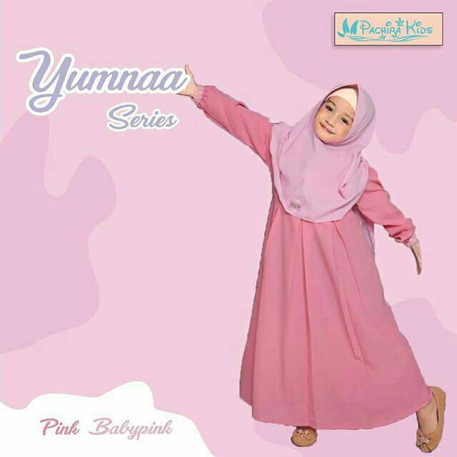 Gamis pink baby pink